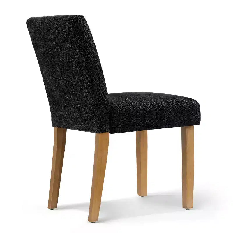 Chaises de salle à manger style ferme moderne, lot de 4, chaises d'appoint Parsons rembourrées en tissu texturé tissé avec pieds en bois massif - Panipeachy