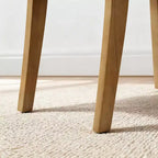 Chaises de salle à manger style ferme moderne, lot de 4, chaises d'appoint Parsons rembourrées en tissu texturé tissé avec pieds en bois massif - Panipeachy