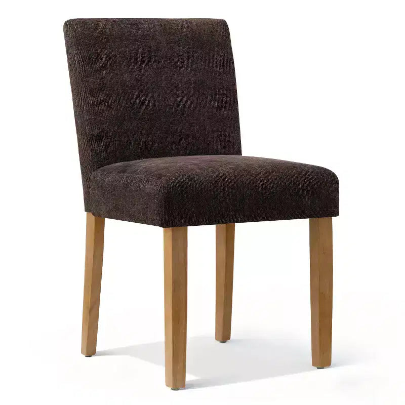 Chaises de salle à manger style ferme moderne, lot de 4, chaises d'appoint Parsons rembourrées en tissu texturé tissé avec pieds en bois massif - Panipeachy