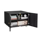 MAYEERTY Meuble de rangement mobile blanc en métal pour imprimante, avec étagère réglable et roulettes