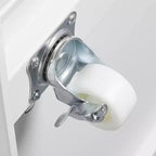 MAYEERTY Meuble de rangement mobile blanc en métal pour imprimante, avec étagère réglable et roulettes