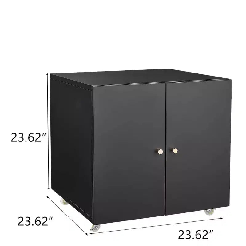 MAYEERTY Meuble de rangement mobile blanc en métal pour imprimante, avec étagère réglable et roulettes