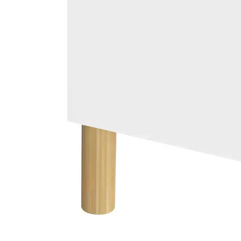 Bibliothèque 4 niveaux VIYET 51 pour enfants, organiseur de rangement en MDF blanc et pieds en pin avec dispositif anti-basculement (étagère de présentation pour chambre d'enfant/salle de jeux)