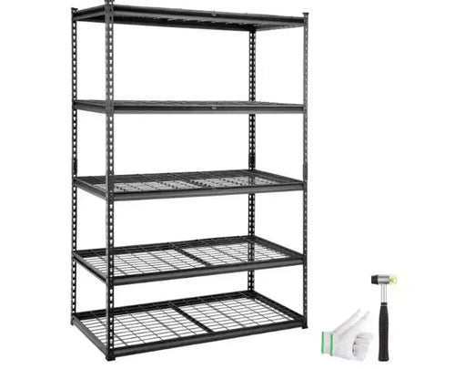 1 PC Steel Storage Shelf, 5-Tier Adjustable 400LBS Per Shelf Capacity