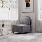 Module central de canapé sectionnel modulable avec espace de rangement, dossier réglable sur 11 angles, gris 79 P x 66 L x 84 H cm