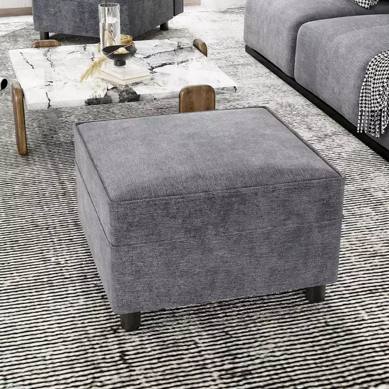 Module central de canapé sectionnel modulable avec espace de rangement, dossier réglable sur 11 angles, gris 79 P x 66 L x 84 H cm