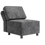 Module central de canapé sectionnel modulable avec espace de rangement, dossier réglable sur 11 angles, gris 79 P x 66 L x 84 H cm