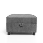 Module central de canapé sectionnel modulable avec espace de rangement, dossier réglable sur 11 angles, gris 79 P x 66 L x 84 H cm