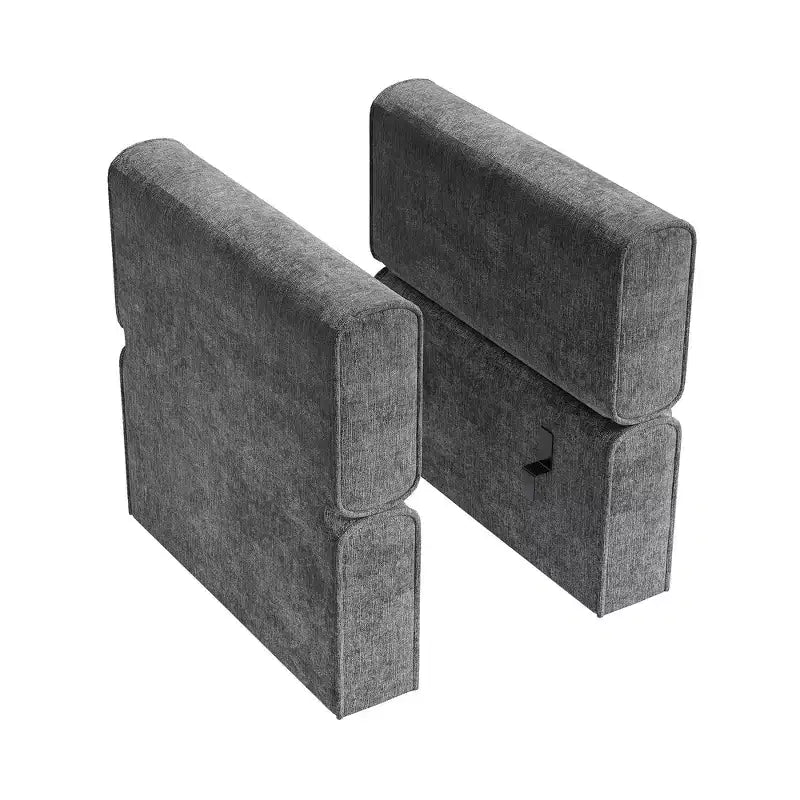 Modular Sectional Sofa Middle Module with Storage Space 11 Angles Adjustable Backrest Grey 31 D x 26 W x 33 H
