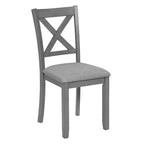 MAYEERTY Ensemble de salle à manger 5 pièces en bois élégant, ensemble moderne gris pour 4 personnes pour cuisine et salon