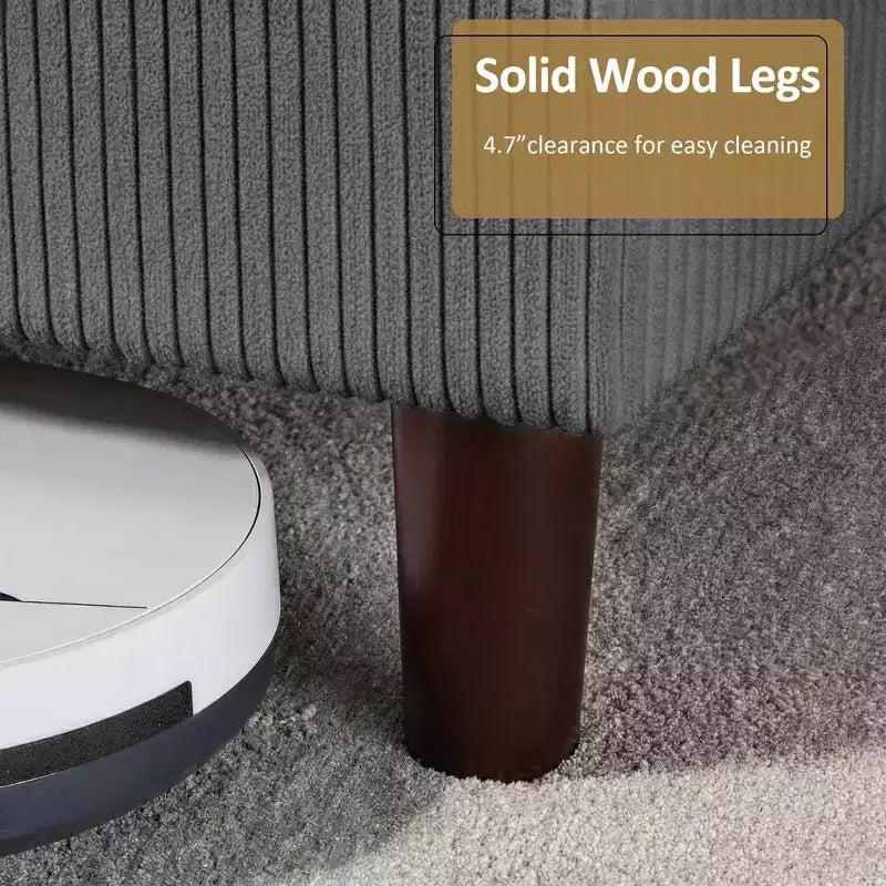 Dyonery Queen Lit plateforme tapissier avec tête de lit capitonnée à oreilles de 130 cm de haut, pieds en bois massif, aucun sommier tapissier requis, lin beige, style moderne