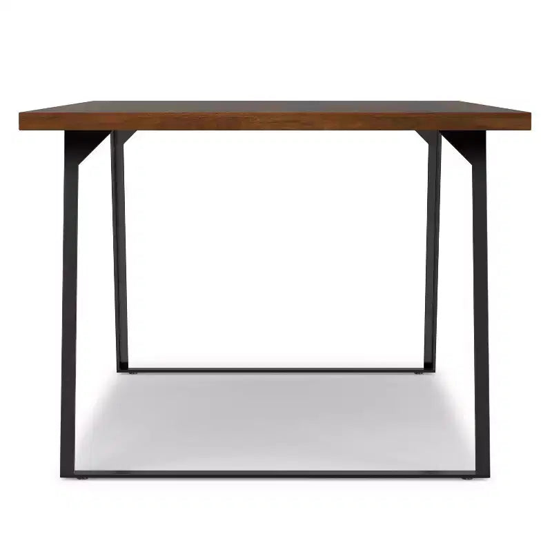 Table à manger rectangulaire industrielle moderne Mitchell 66 x 40 pouces