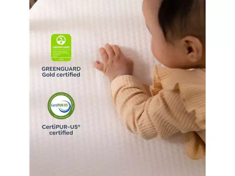 Matelas de lit et de tout-petit daVinci Comfort avec housse en tricot imperméable amovible