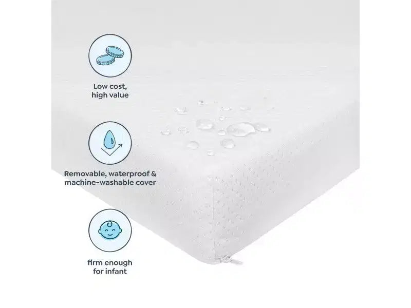 Matelas de lit et de tout-petit daVinci Comfort avec housse en tricot imperméable amovible