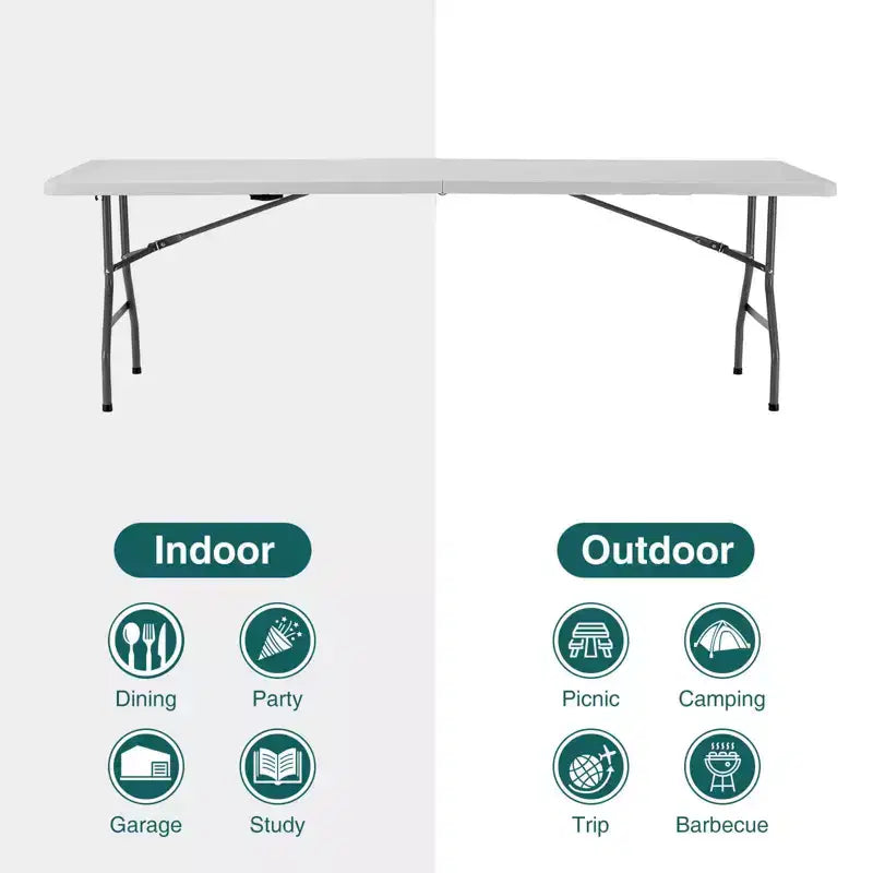 MAYEERTY Table Pliante Portable, Robuste avec Poignée de Transport pour le Camping, les Pique-niques et les Fêtes