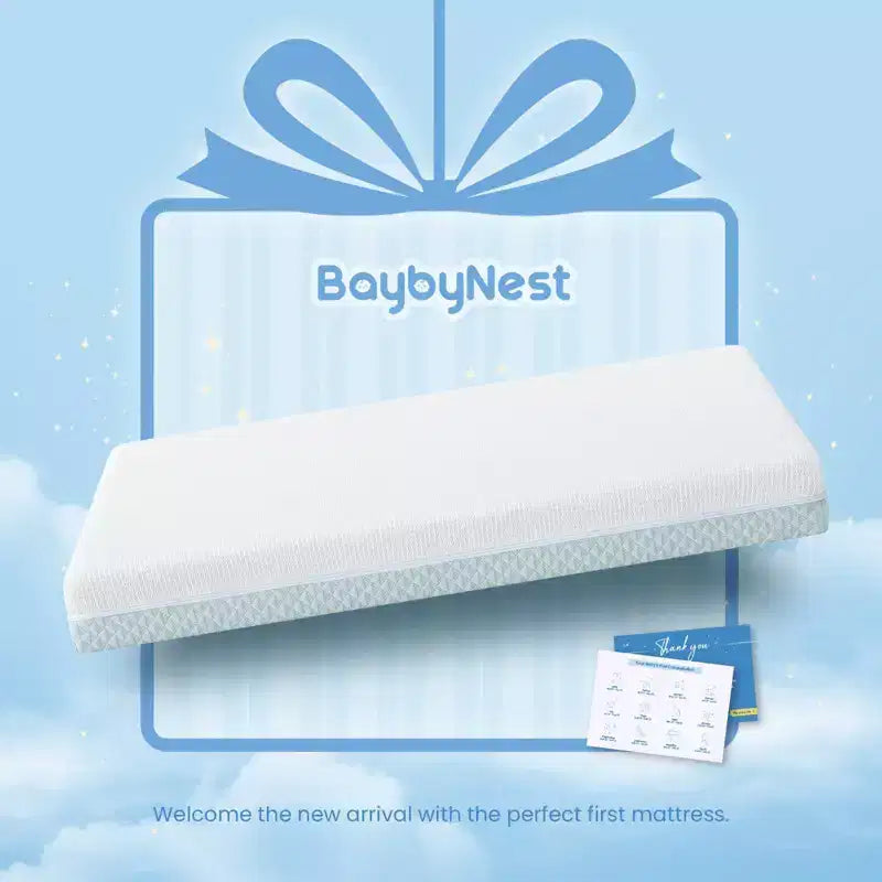 Matelas pour berceau BaybyNest Mini 38x24x4, Housse lavable en Lyocell respirant et Mousse à mémoire de forme Gel Confort, Convient aux berceaux mini et portables