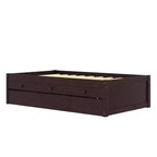 Lit plate-forme Bellemave avec lit gigogne et 2 tiroirs, cadre de lit plate-forme en bois massif avec multiprise pour chambres à coucher