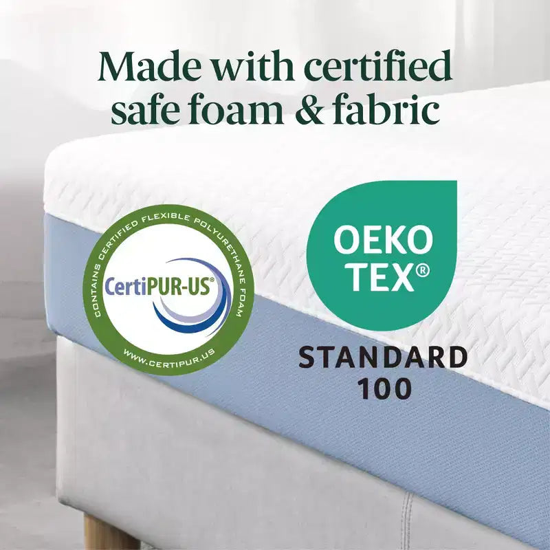 Matelas Zinus 12 pouces en mousse à mémoire de forme Queen Cooling Essential, sans fibre de verre, fermeté moyenne, couches rafraîchissantes respirantes, matériaux certifiés sûrs