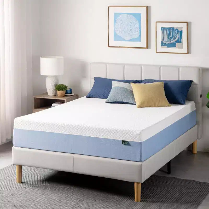Matelas Zinus 12 pouces en mousse à mémoire de forme Queen Cooling Essential, sans fibre de verre, fermeté moyenne, couches rafraîchissantes respirantes, matériaux certifiés sûrs