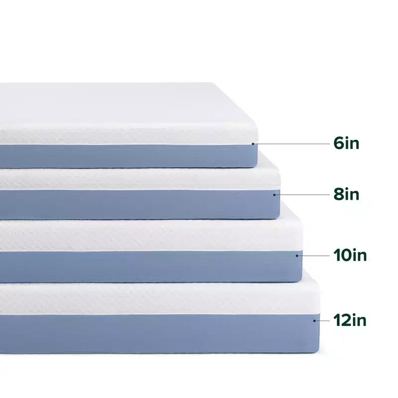 Matelas Zinus 12 pouces en mousse à mémoire de forme Queen Cooling Essential, sans fibre de verre, fermeté moyenne, couches rafraîchissantes respirantes, matériaux certifiés sûrs
