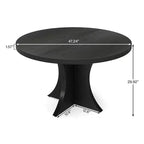 MAYEERTY Table à Manger Ronde en Bois 47,24 po, Table de Cuisine pour 4-6 Personnes