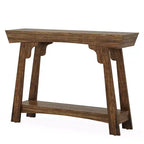 Table console de ferme MAYEERTY de 41 pouces, table d'entrée de canapé à 2 niveaux avec étagère de rangement