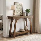 Table console de ferme MAYEERTY de 41 pouces, table d'entrée de canapé à 2 niveaux avec étagère de rangement