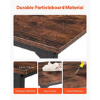 Bureau d'ordinateur VEVOR, bureau de jeu de 160 cm pour bureau à domicile, table d'étude moderne et simple avec cadre métallique pour un grand espace pour les jambes, marron + noir