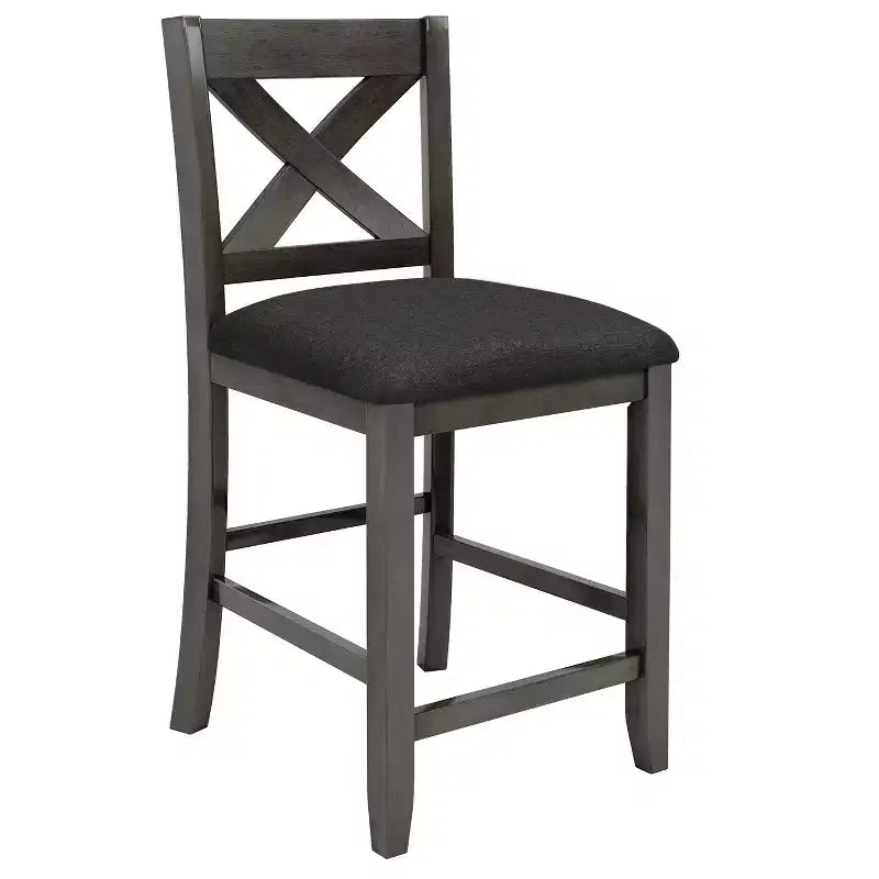 Ensemble de salle à manger 5 pièces à hauteur de comptoir pour 4 personnes, ensemble table de bar et 4 chaises en bois de style rustique pour salle à manger