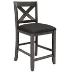 Ensemble de salle à manger 5 pièces à hauteur de comptoir pour 4 personnes, ensemble table de bar et 4 chaises en bois de style rustique pour salle à manger