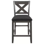Ensemble de salle à manger 5 pièces à hauteur de comptoir pour 4 personnes, ensemble table de bar et 4 chaises en bois de style rustique pour salle à manger