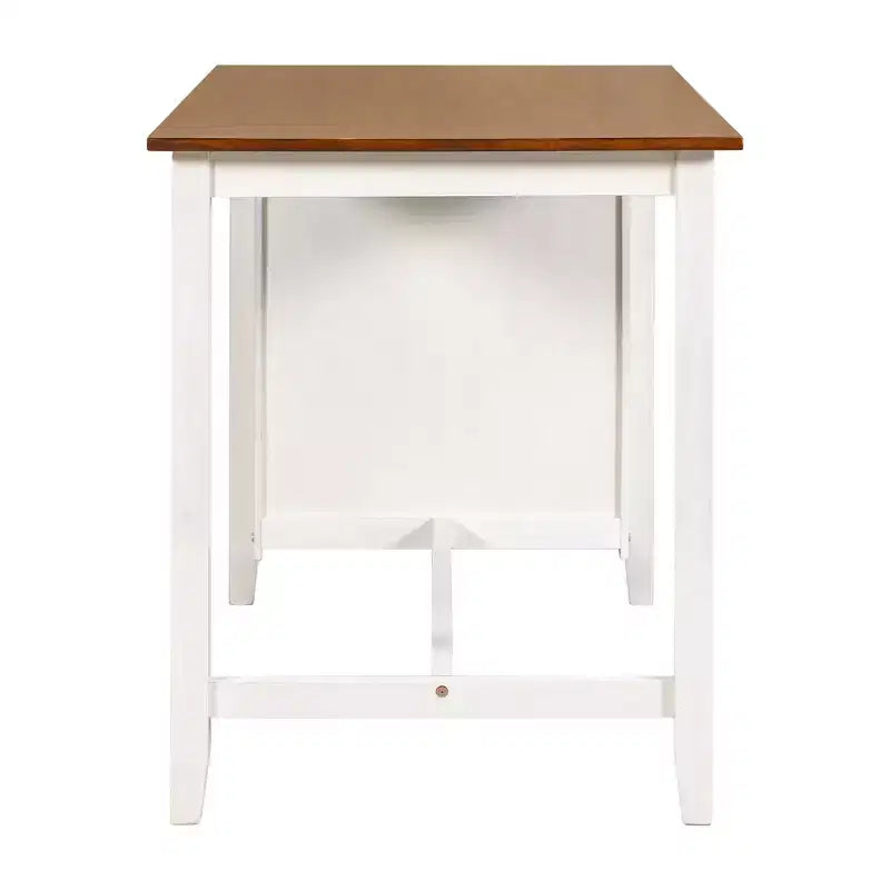 Ensemble de salle à manger 5 pièces à hauteur de comptoir pour 4 personnes, ensemble table de bar et 4 chaises en bois de style rustique pour salle à manger