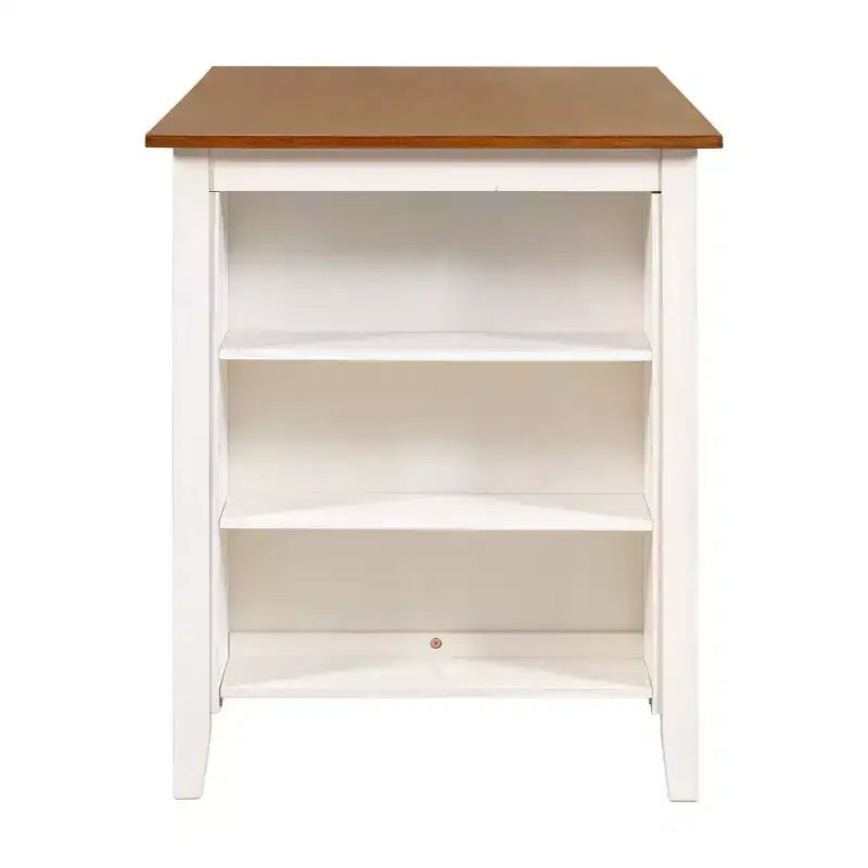Ensemble de salle à manger 5 pièces à hauteur de comptoir pour 4 personnes, ensemble table de bar et 4 chaises en bois de style rustique pour salle à manger