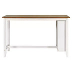 Ensemble de salle à manger 5 pièces à hauteur de comptoir pour 4 personnes, ensemble table de bar et 4 chaises en bois de style rustique pour salle à manger