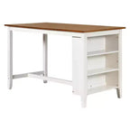 Ensemble de salle à manger 5 pièces à hauteur de comptoir pour 4 personnes, ensemble table de bar et 4 chaises en bois de style rustique pour salle à manger