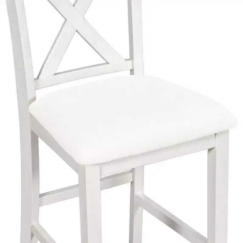 Ensemble de salle à manger 5 pièces à hauteur de comptoir pour 4 personnes, ensemble table de bar et 4 chaises en bois de style rustique pour salle à manger