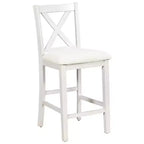 Ensemble de salle à manger 5 pièces à hauteur de comptoir pour 4 personnes, ensemble table de bar et 4 chaises en bois de style rustique pour salle à manger
