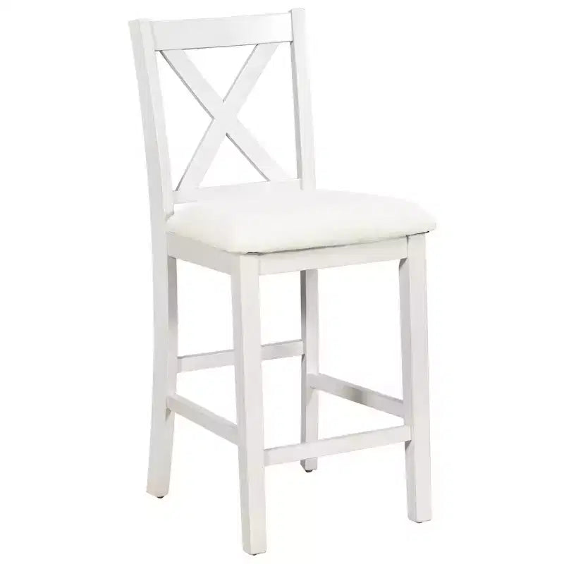 Ensemble de salle à manger 5 pièces à hauteur de comptoir pour 4 personnes, ensemble table de bar et 4 chaises en bois de style rustique pour salle à manger