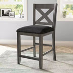 Ensemble de salle à manger 5 pièces à hauteur de comptoir pour 4 personnes, ensemble table de bar et 4 chaises en bois de style rustique pour salle à manger