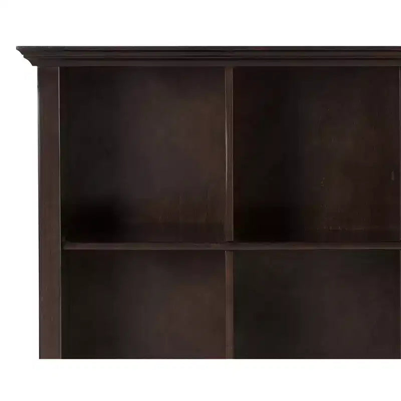 Table console de rangement de canapé de 57 po de large à 8 cubes en bois massif de Normandie de style transitionnel