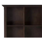 Table console de rangement de canapé de 57 po de large à 8 cubes en bois massif de Normandie de style transitionnel