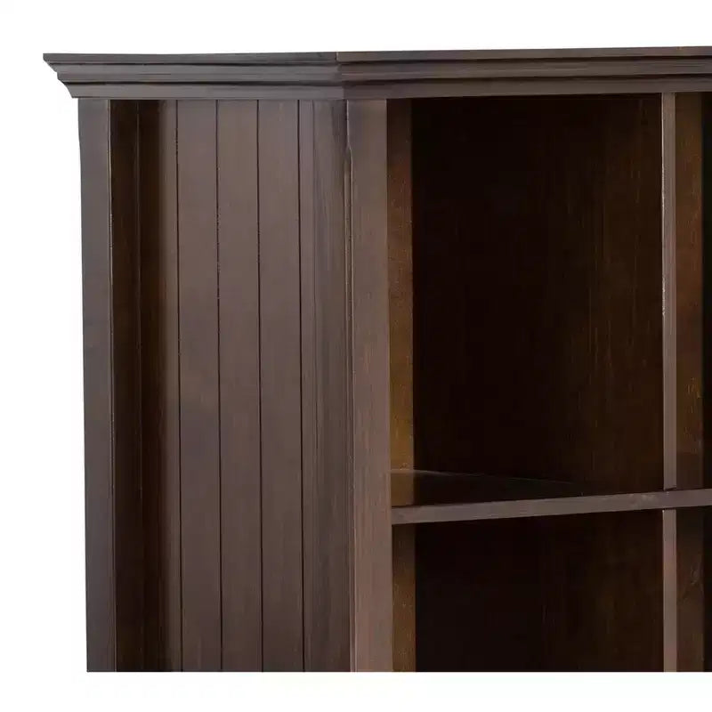 Table console de rangement de canapé de 57 po de large à 8 cubes en bois massif de Normandie de style transitionnel