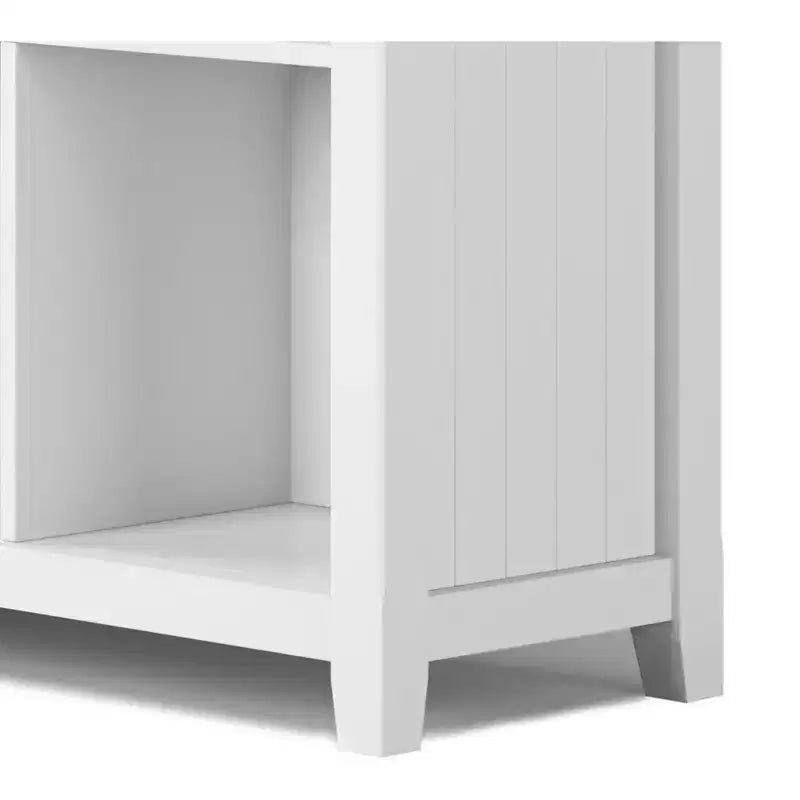 Table console de rangement de canapé de 57 po de large à 8 cubes en bois massif de Normandie de style transitionnel