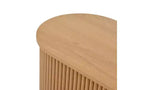Meuble TV coulissant à rainures de style rustique JVNOXK, adapté aux téléviseurs jusqu'à 75 pouces, avec espace de rangement et poignées, en bois naturel