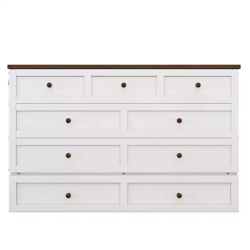 Lit escamotable grand lit/queen-size avec grand tiroir de rangement, lit armoire en bois avec station de recharge, lit mural pliant pour petit espace