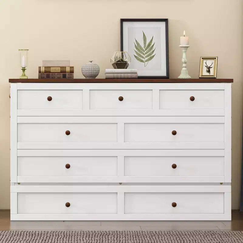 Lit escamotable grand lit/queen-size avec grand tiroir de rangement, lit armoire en bois avec station de recharge, lit mural pliant pour petit espace