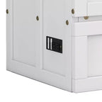 Lit escamotable grand lit/queen-size avec grand tiroir de rangement, lit armoire en bois avec station de recharge, lit mural pliant pour petit espace