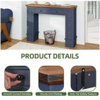 Console étroite de ferme de 120 cm avec rangement, table de canapé étroite derrière le canapé, meuble console d'appoint pour foyer, entrée, couloir