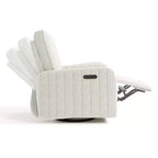 Fauteuil inclinable motorisé Storkcraft Kyoto Deluxe pour chambre d'enfant avec fonction pivotante, mécanisme de glisse et deux ports de chargement USB