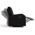 Fauteuil inclinable motorisé Storkcraft Kyoto Deluxe pour chambre d'enfant avec fonction pivotante, mécanisme de glisse et deux ports de chargement USB